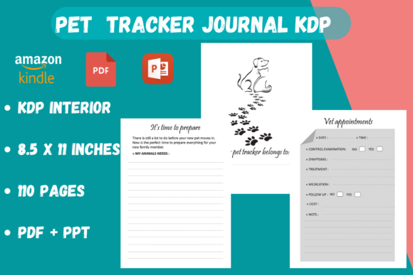 Download Pet Tracker Journal KDP Interior - Premium Resources