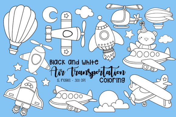 Download Black and White Air Transportation - White Collection