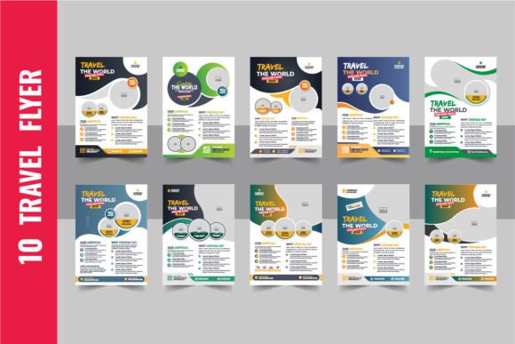 Download Travel Flyer or Poster Template Bundle - Travel flyer Collection