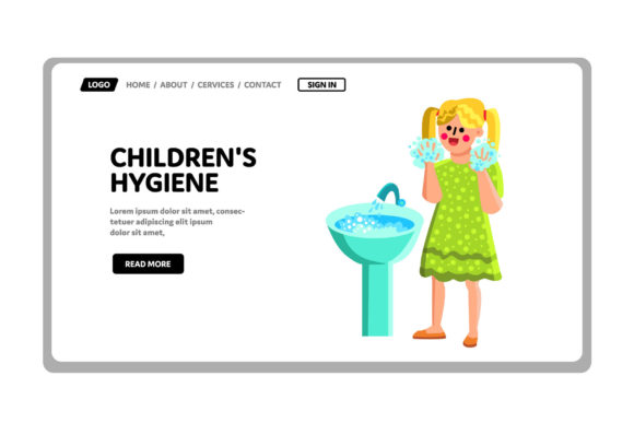 Download Girl Wash Hands with Soap Children - Premium Resources