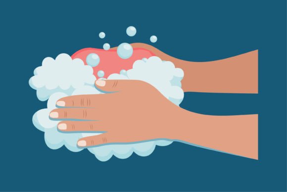 Download Wash Hands with Soap Foam Bubbles - Wash hands Collection