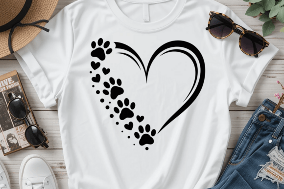 Download Paw Print Heart PNG Paw Love Heart SVG - Paw Collection